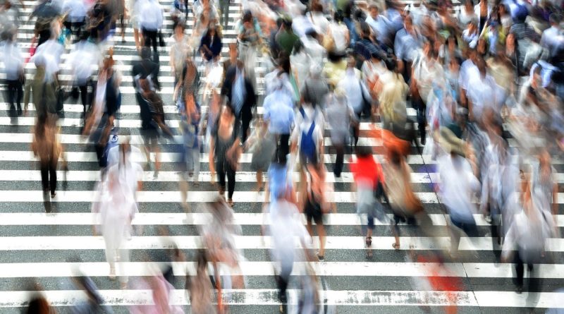 pedestrians, crossing, busy