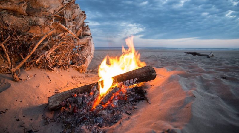 Campfire on the beach